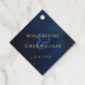 Golden Galaxy trouwdouche Bedankjes Labels (Achterkant)