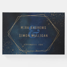 Golden Galaxy Wedding Invitation Gastenboek