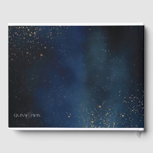 Golden Galaxy Wedding Invitation Gastenboek (Achterkant)