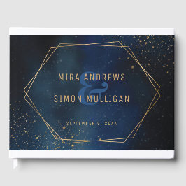 Golden Galaxy Wedding Invitation Gastenboek