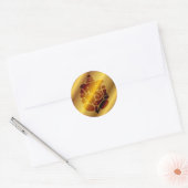 Golden Ganesha Design Ronde Sticker (Envelop)