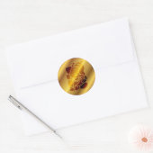 Golden Ganesha Design Ronde Sticker (Envelop)
