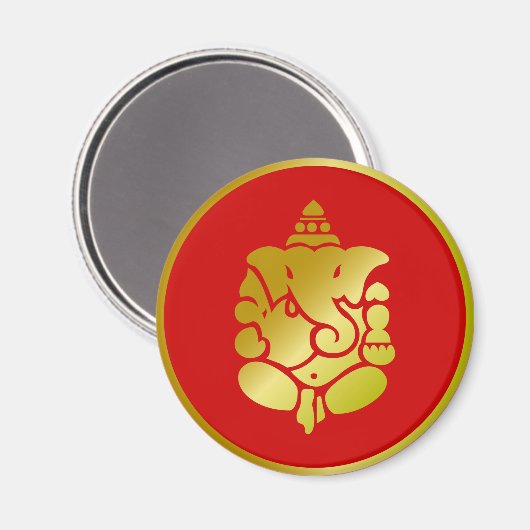 Golden Ganesha Magneet (Voorkant / Achterkant)