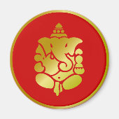 Golden Ganesha Magneet (Voorkant)