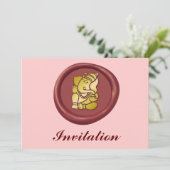 Golden Ganesha op de rode-wastafel Kaart (Staand voorkant)