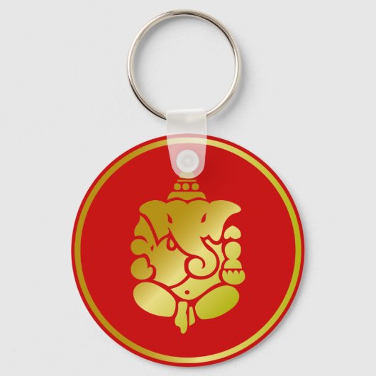 Golden Ganesha Sleutelhanger (Voorkant)