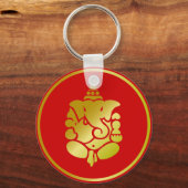 Golden Ganesha Sleutelhanger (Voorkant)