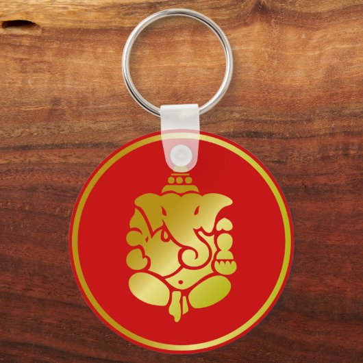 Golden Ganesha Sleutelhanger (Voorkant)