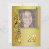 Golden Garden 24e uitnodiging van de Birthday (Voorkant)