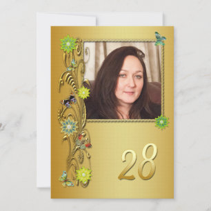 Golden Garden 28e verjaardag uitnodiging