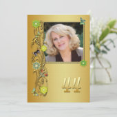 Golden Garden 44e verjaardag uitnodiging (Staand voorkant)