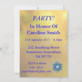 Golden Garden 65th Birthday party uitnodiging (Achterkant)