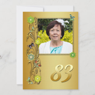 Golden Garden 83e verjaardag uitnodiging