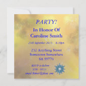 Golden Garden 85th Birthday party uitnodiging (Achterkant)