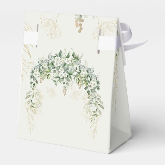 Golden Garden Treasures: Botanische huwelijksgunst Bedankdoosjes (Achterkant)