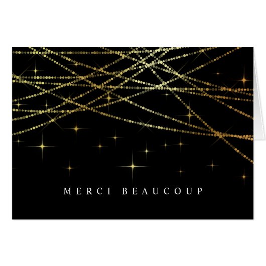 Golden Garland Dank je kaarten (Voorkant Horizontaal)