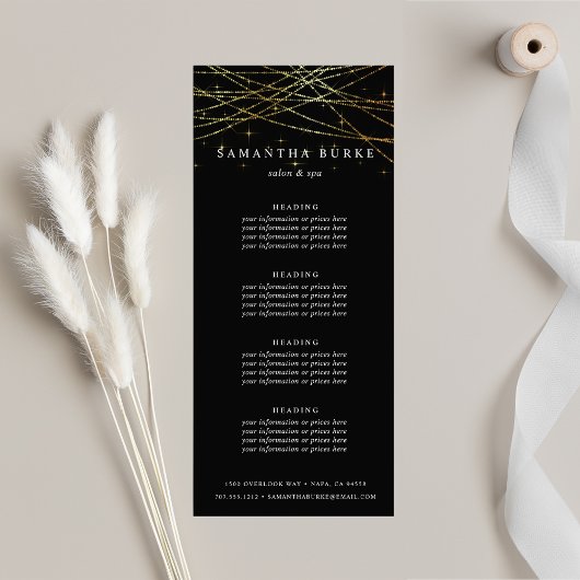 Golden Garland | Prijzen of diensten Reclamekaart