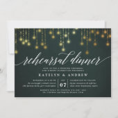Golden Garland Rehearsal Dinner Invitation Kaart (Voorkant)