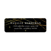 Golden Garland Return Address Etiket (Voorkant)