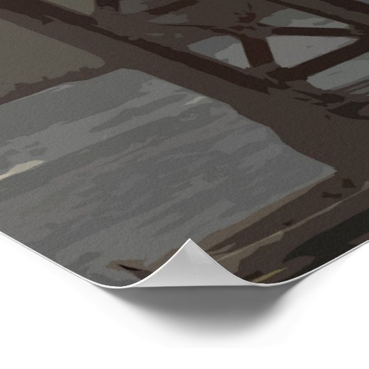 Golden Gate Abstract in Groen Poster (Hoek)