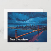 Golden Gate at Twilight – San Francisco Briefkaart (Voorkant / Achterkant)