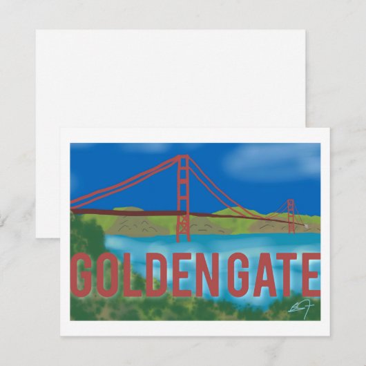 Golden Gate Bedankkaart (Voorkant / Achterkant)