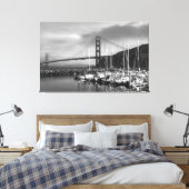 Golden Gate bij de jachthaven Canvas Afdruk (Insitu (Slaapkamer))