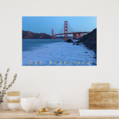 Golden Gate bij Marshall Beach Poster (Keuken)