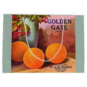 Golden Gate Brand oranje-krattenpapier uit de jare Groot Cadeauzakje (Achterkant)