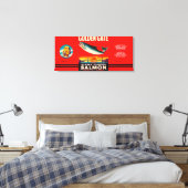 Golden Gate Brand Salmon Label- Seattle, WA Canvas Afdruk (Insitu (Slaapkamer))