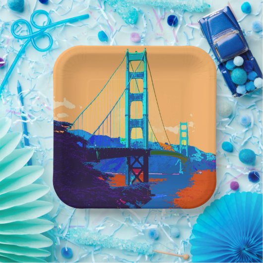 Golden Gate Bridge 002 Papieren Bordje (Feest)