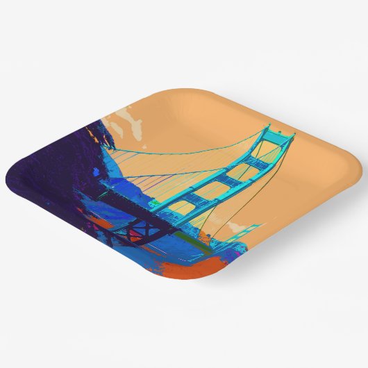 Golden Gate Bridge 002 Papieren Bordje (Gebogen)