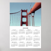 Golden Gate Bridge 2026 Kalender Poster (Voorkant)