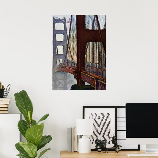 Golden Gate Bridge - 20x28 Poster (Thuiskantoor)