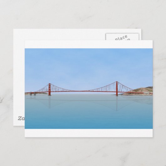 Golden Gate Bridge: 3D-model: Briefkaart (Voorkant / Achterkant)
