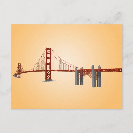 Golden Gate Bridge: 3D-model: Briefkaart (Voorkant)