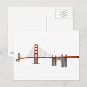 Golden Gate Bridge: 3D-model: Briefkaart (Voorkant / Achterkant)