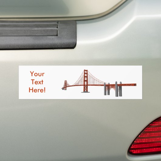 Golden Gate Bridge: 3D-model: Bumpersticker (Op auto)