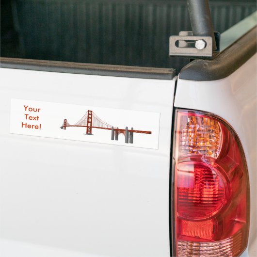 Golden Gate Bridge: 3D-model: Bumpersticker (Op Truck)