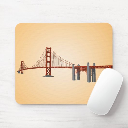 Golden Gate Bridge: 3D-model: Mousepad Muismat (Met muis)