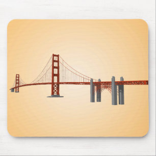 Golden Gate Bridge: 3D-model: Mousepad Muismat