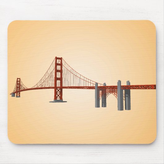 Golden Gate Bridge: 3D-model: Mousepad Muismat (Voorkant)