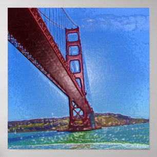 Golden Gate Bridge 3D Poster