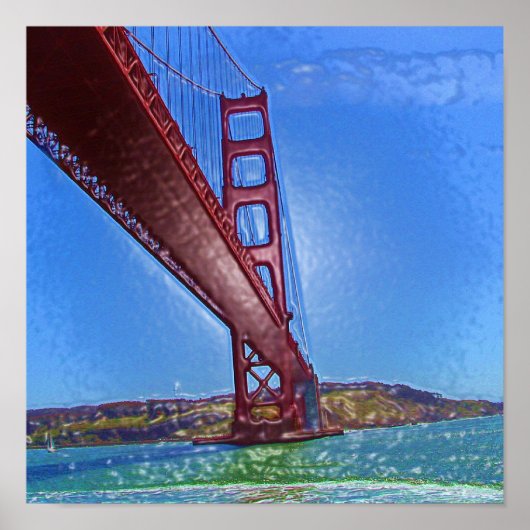 Golden Gate Bridge 3D Poster (Voorkant)