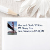 Golden Gate Bridge-adreslabel Etiket (Insitu)