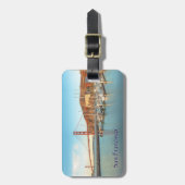 Golden Gate Bridge at Marina in Morning Bagagelabel (Voorkant verticaal)