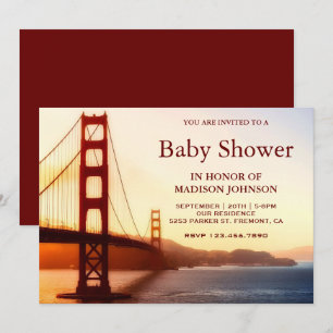 Golden Gate Bridge Baby Shower Kaart