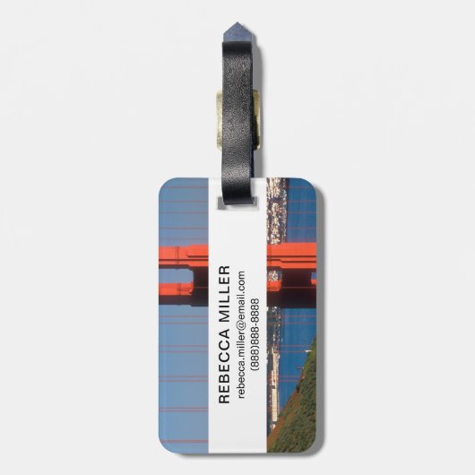 Golden Gate Bridge Bagagelabel (Achterkant verticaal)