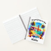 Golden Gate Bridge bij het strand bij zonsondergan Notitieboek (Binnen)