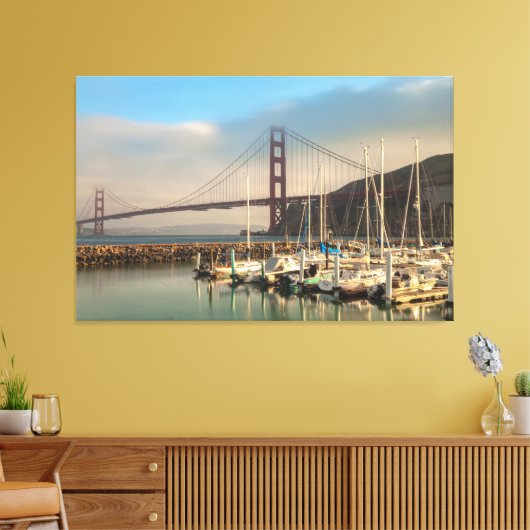 Golden Gate Bridge bij Marina Canvas Afdruk (Insitu (Woonkamer))